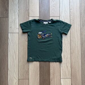 Lacoste Kids Green Croc Logo Tee size 5